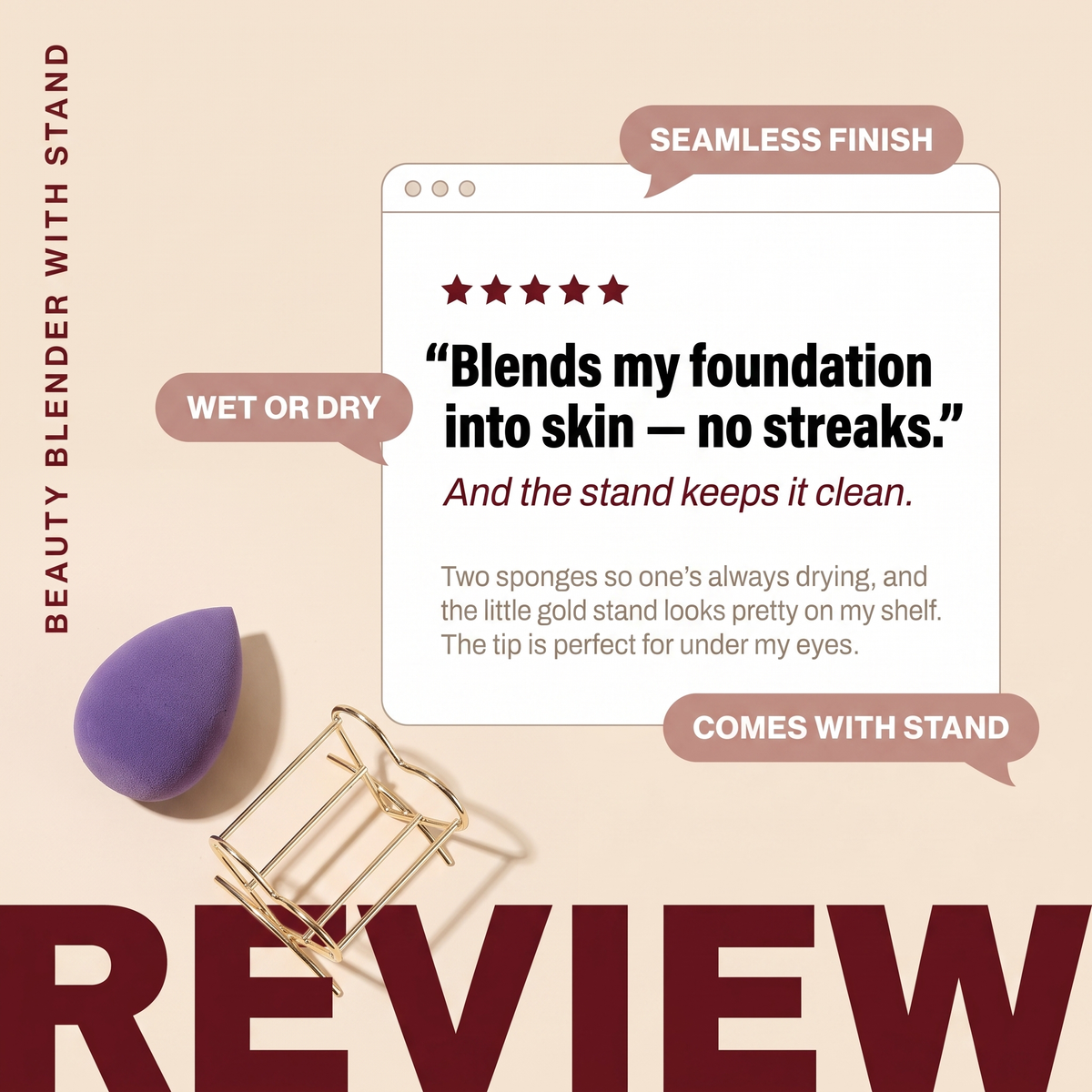 Beauty Blender with Stand