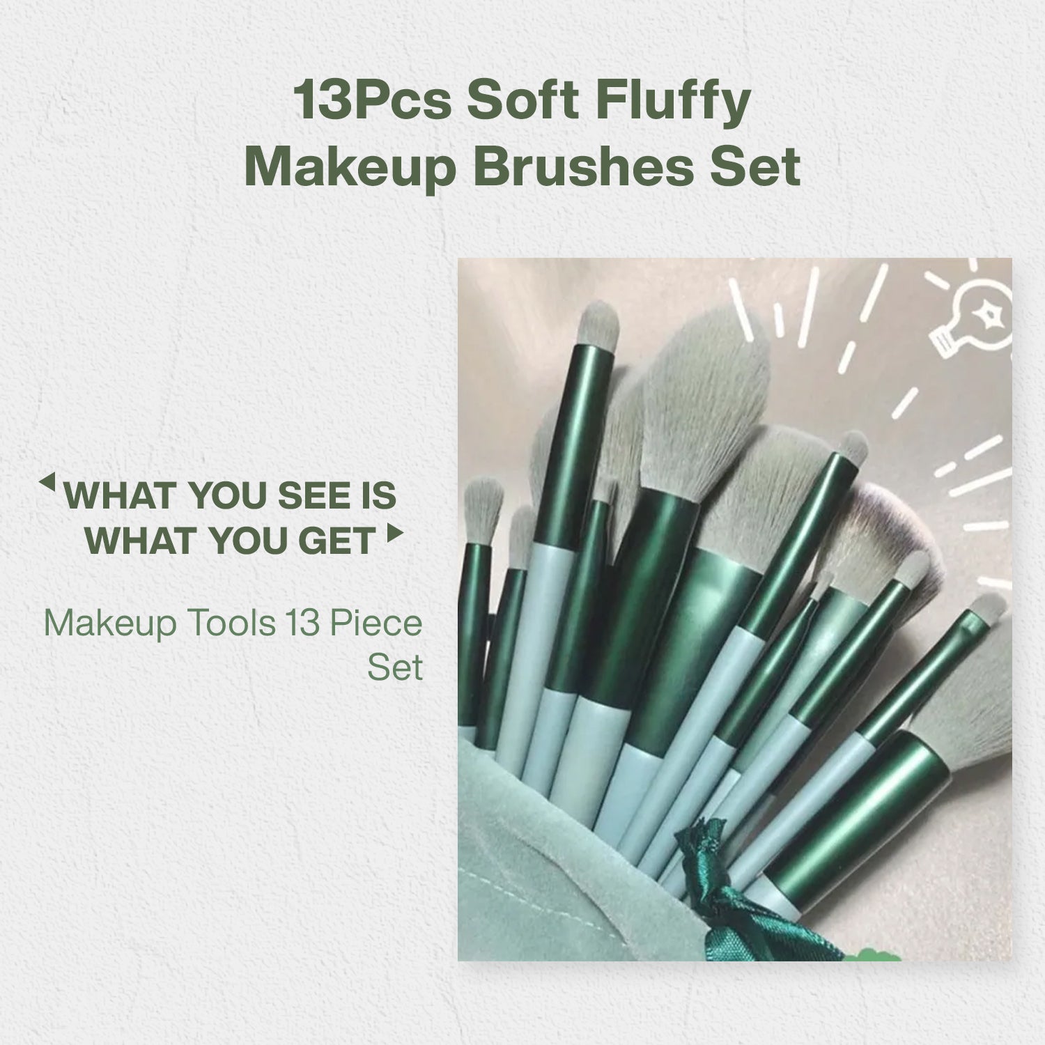 13Pcs Soft Fluffy Makeup Brushes Set (Buy 1 Get 1 Free)