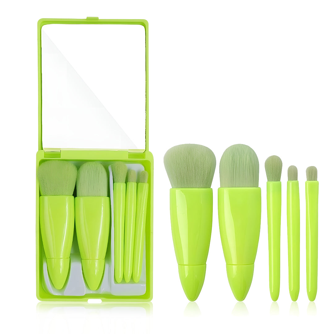 5 in 1 Makeup Brushes Set with Mirror (Buy 1 Get 6 Gifts Free)