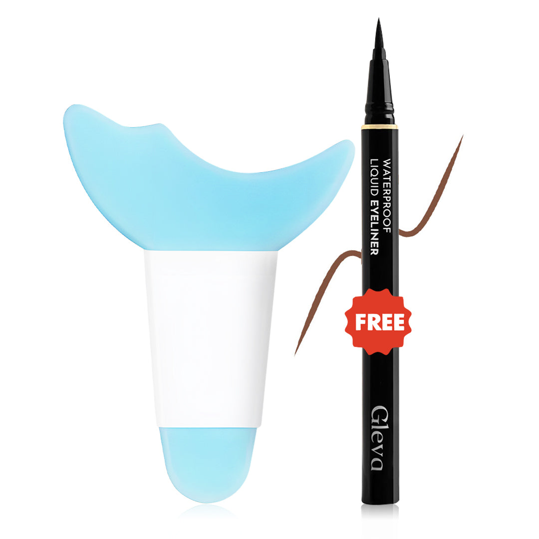 Three In One Silicone Eyeliner Aid + Waterproof Eyeliner