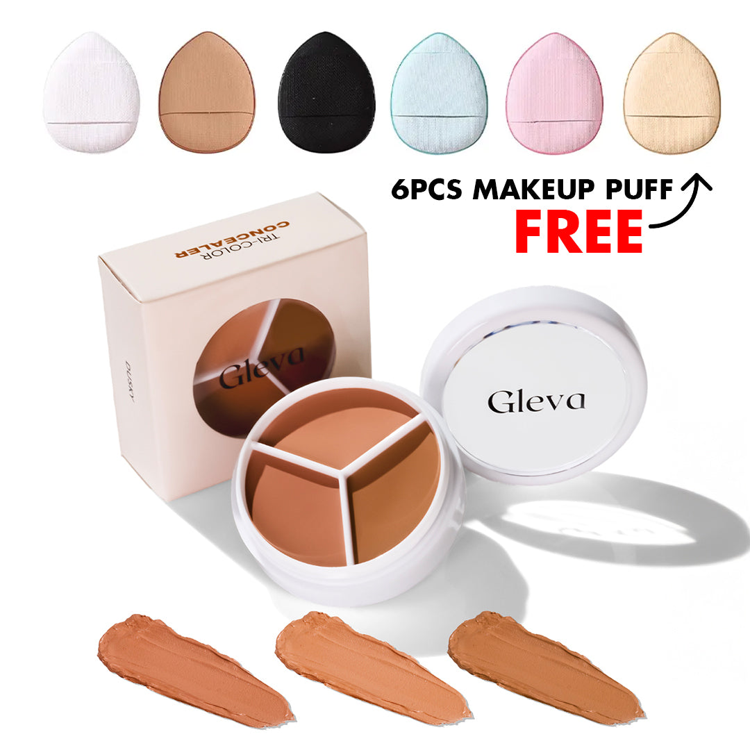 Tri-color Concealer (Free Makeup Puff)