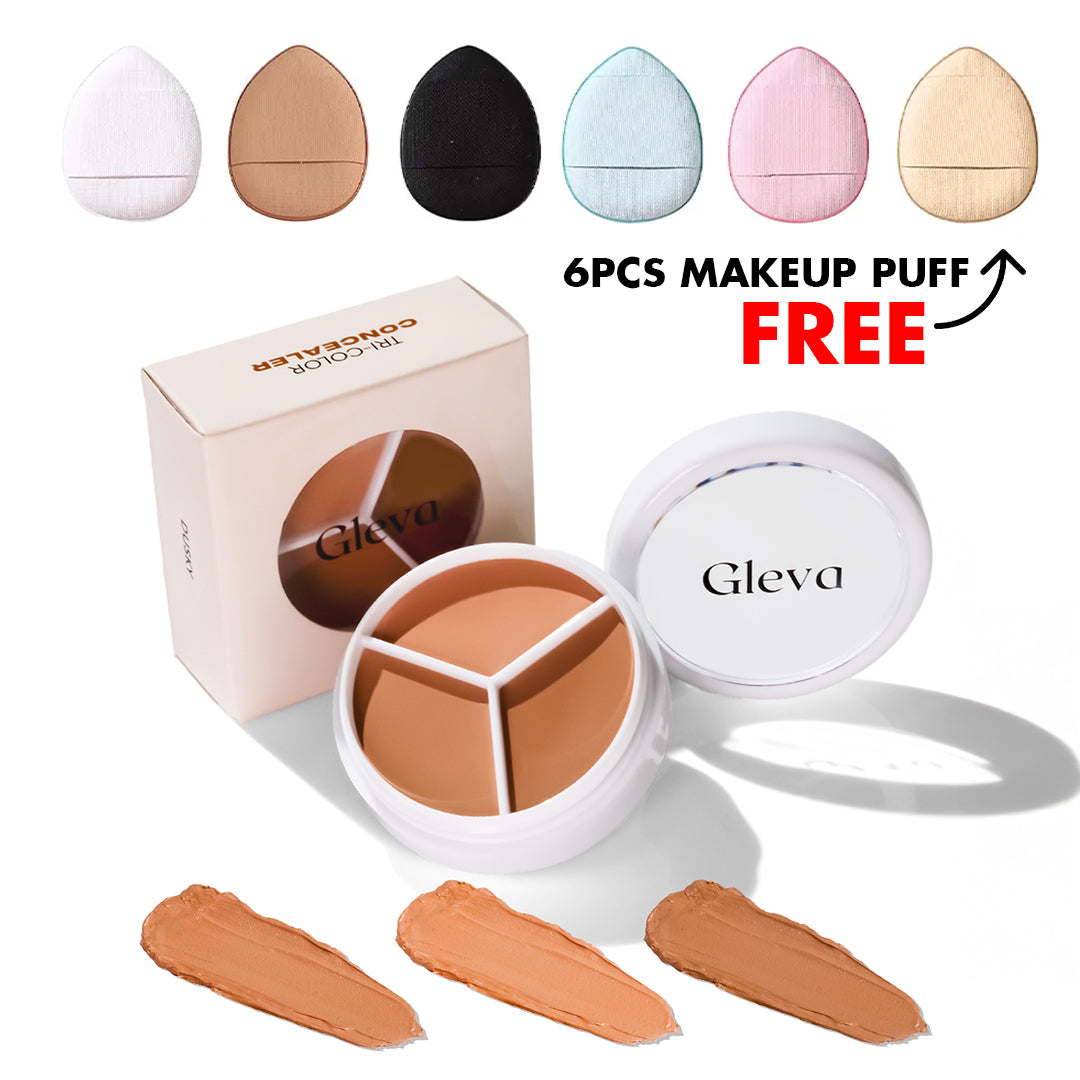 Tri-color Concealer (Free Makeup Puff)