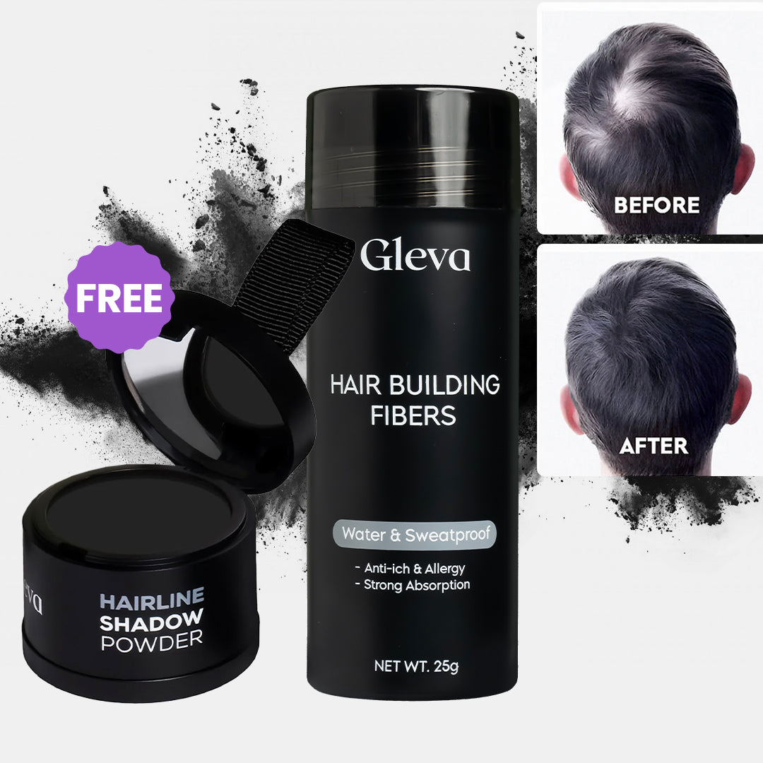 Gleva Hair Building Fibers + (Free Hairline Powder)