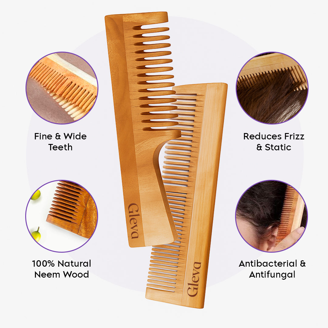 Neem Wood Comb Combo