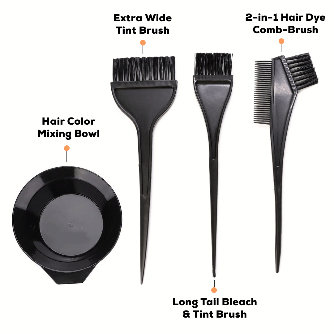 Hair Dye Color Brush And Bowl Set