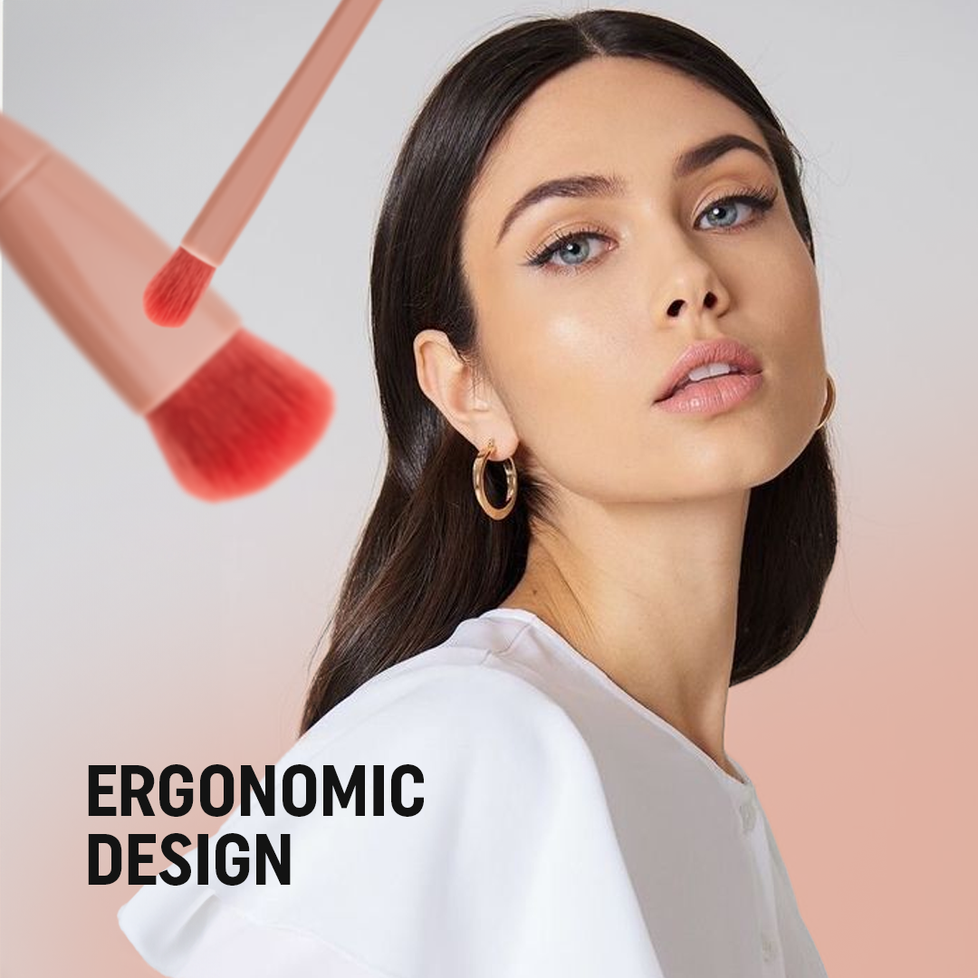 5 in 1 Makeup Brushes Set with Mirror (Buy 1 Get 6 Gifts Free)