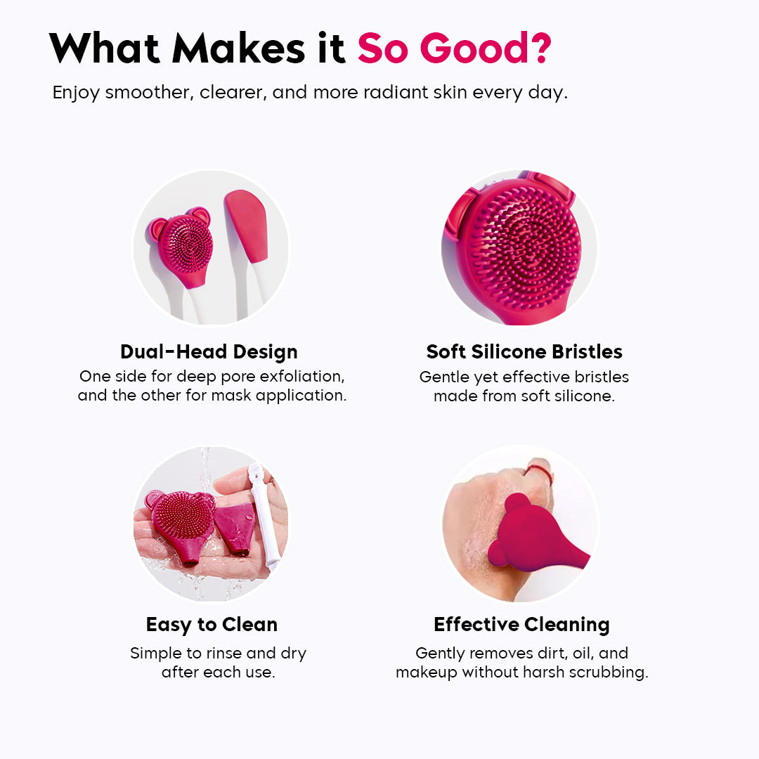 Silicon Dual Head Face Scrubber and Applicator
