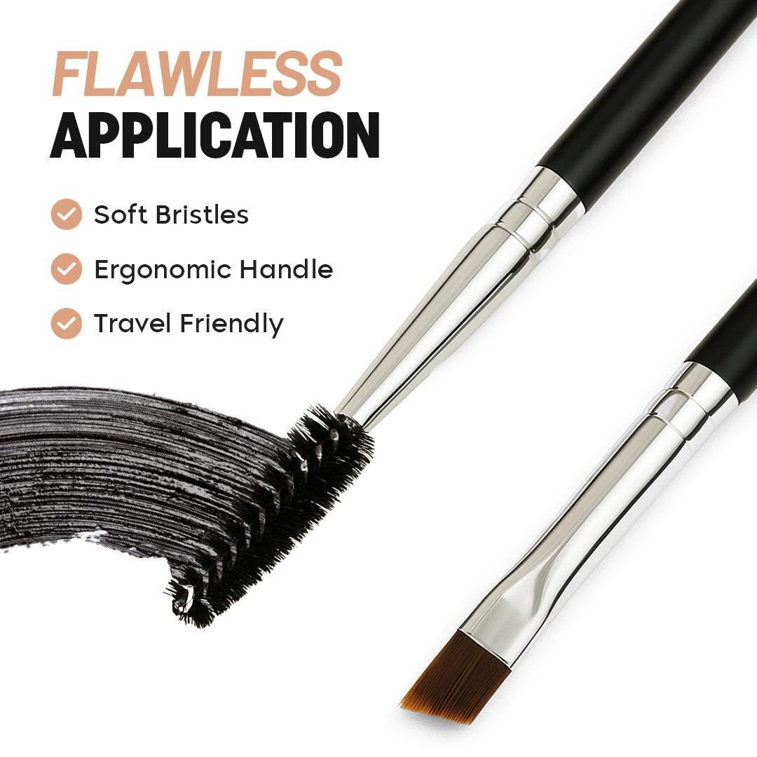 Dual Ended Angled Eyebrow Brush