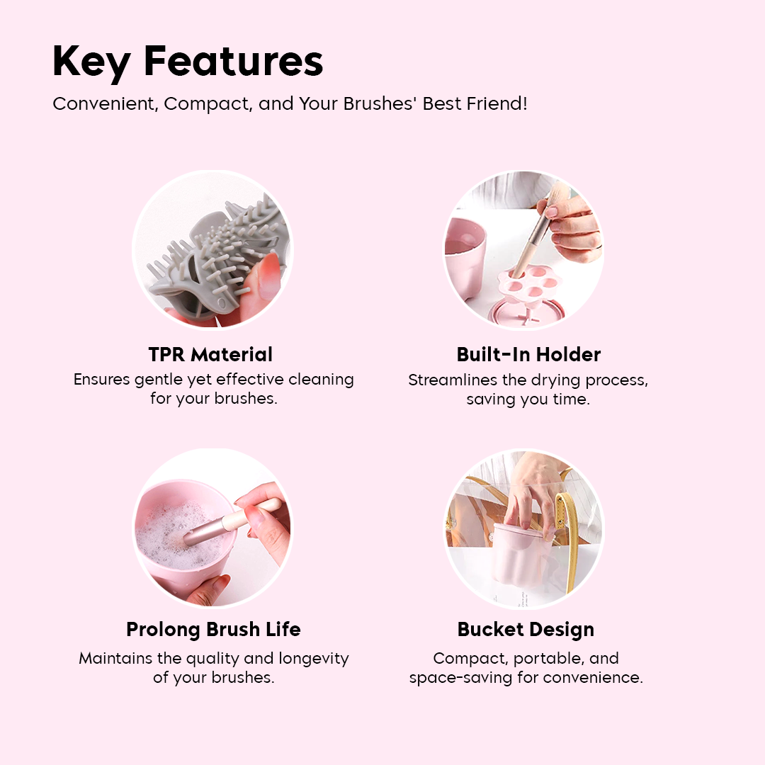 Makeup Brush Cleaner & Holder