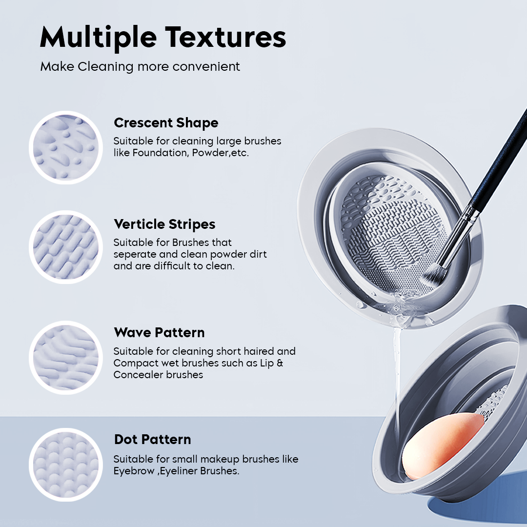 Foldable Brush Cleaning Bowl + Mesh Bucket Color Variants