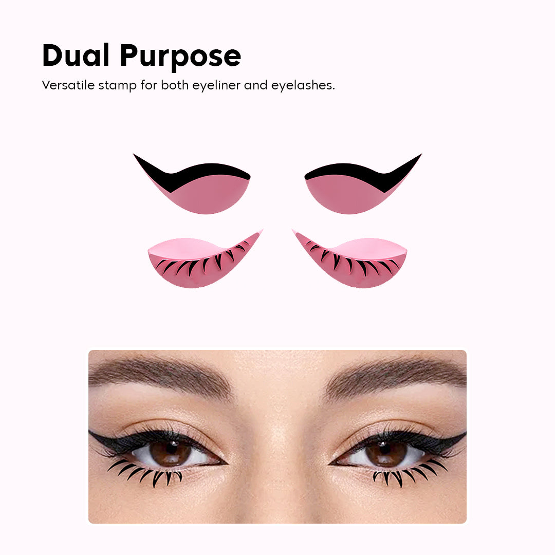 Silicone Eyelash Stamp + Waterproof Eyeliner + Gel Eyeliner