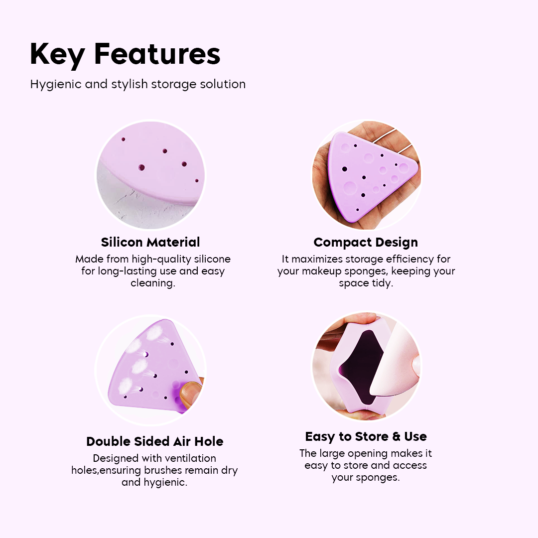 Silicone Makeup Puff Holder Case