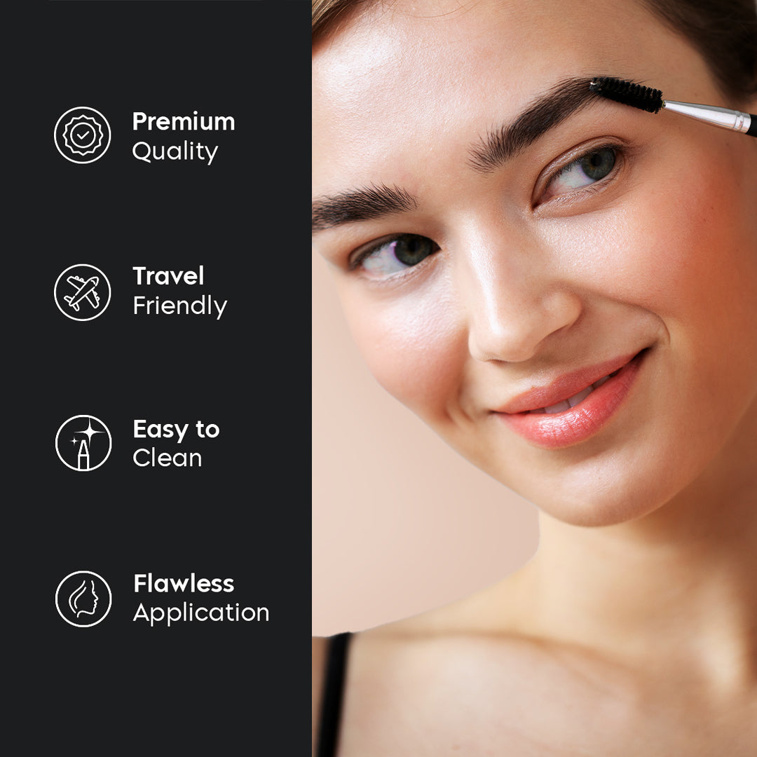Dual Ended Angled Eyebrow Brush