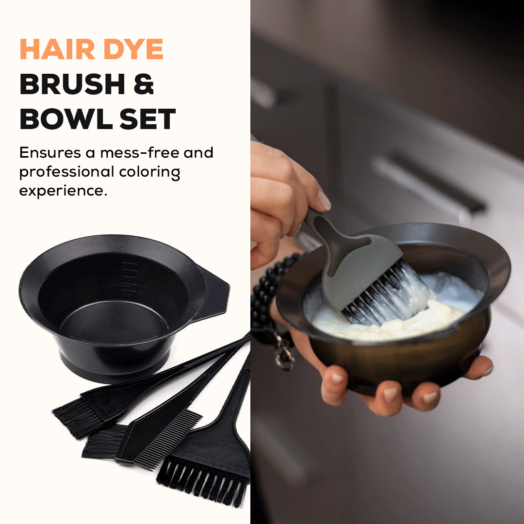 Hair Dye Color Brush And Bowl Set
