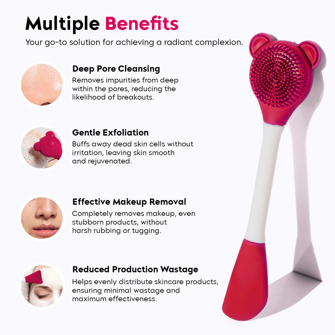 Silicon Dual Head Face Scrubber and Applicator