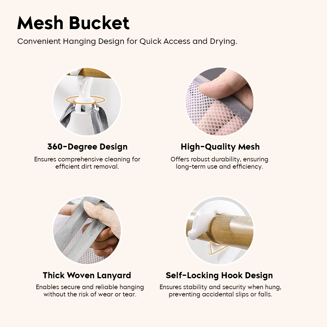 Foldable Silicone Makeup Brush Cleaner with folding drying net