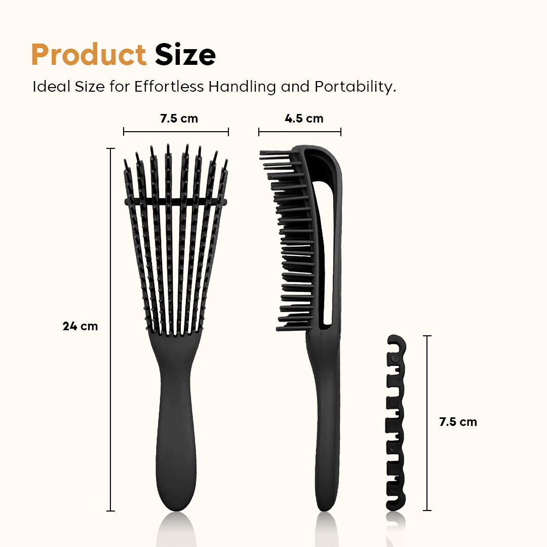 Detangling Brush For Curly Hair+ Scrubber