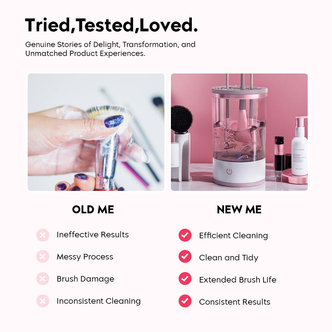 Automatic Makeup Brush Cleaner + 16 Pieces Makeup Brush Set