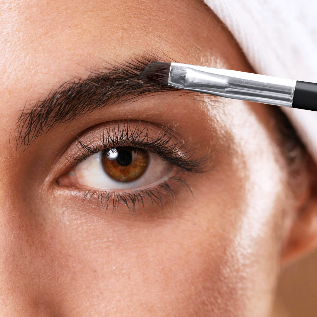 Dual Ended Angled Eyebrow Brush