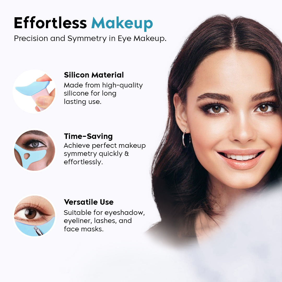 Three Piece silicone Eye Makeup Stencil