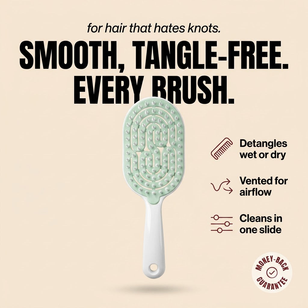 Self Cleaning Brush with Removable Lid or Cap