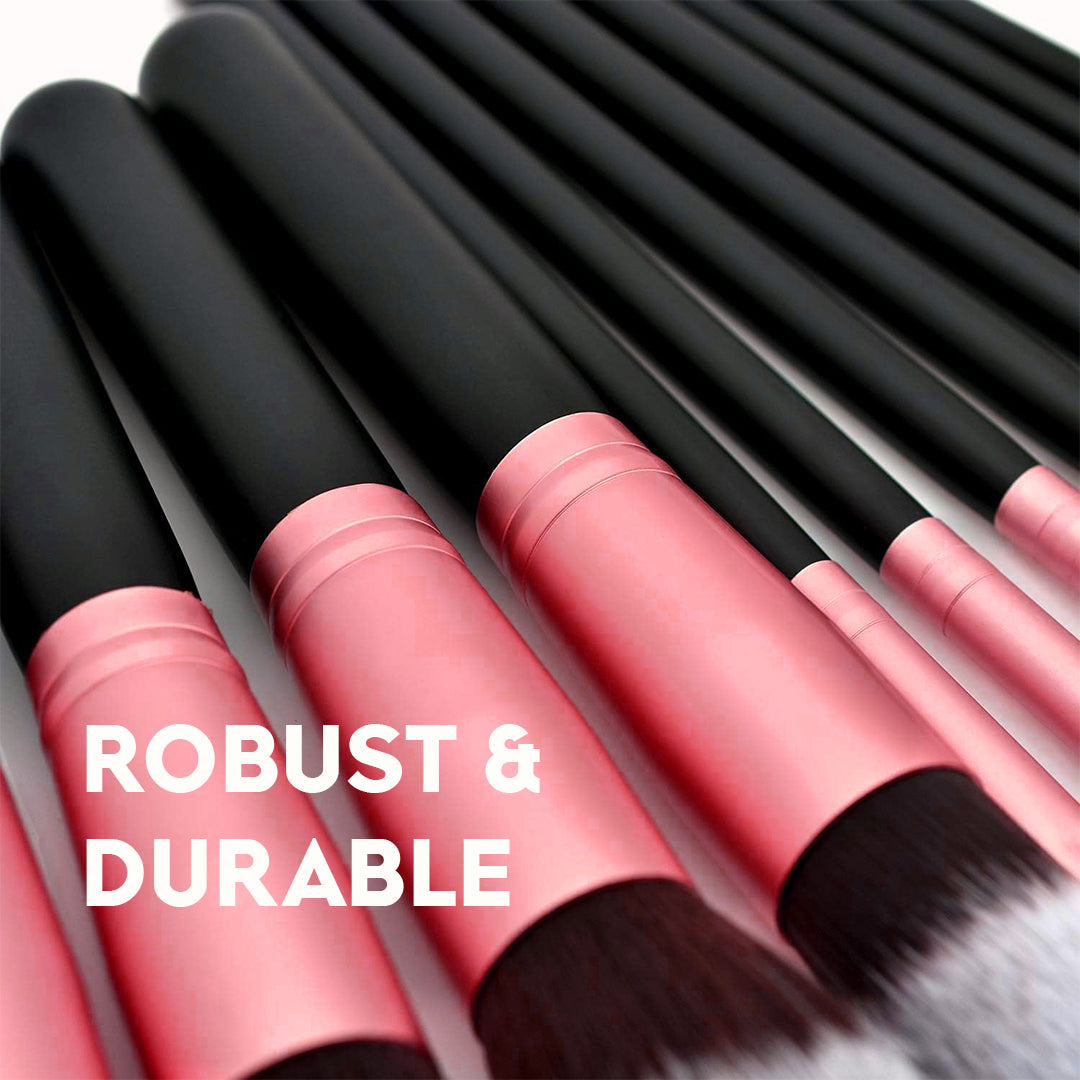 Synthetic Makeup Brushes 16 pcs Kit With Pouch (Purple)