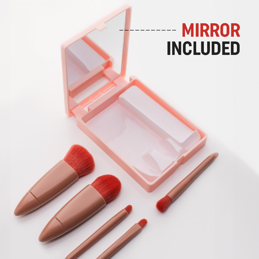 5 in 1 Makeup Brushes Set with Mirror (Buy 1 Get 6 Gifts Free)