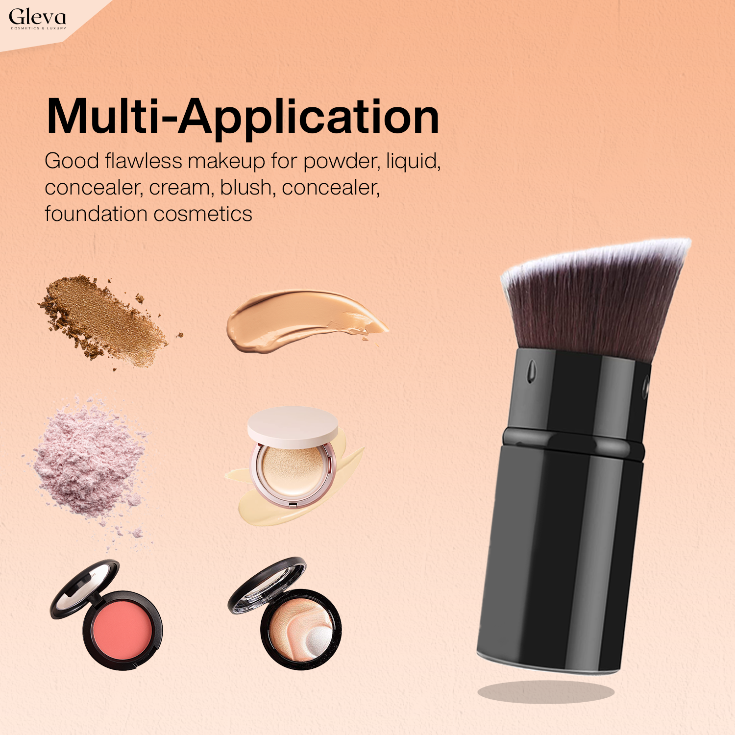 Angled Retractable Kabuki Brush