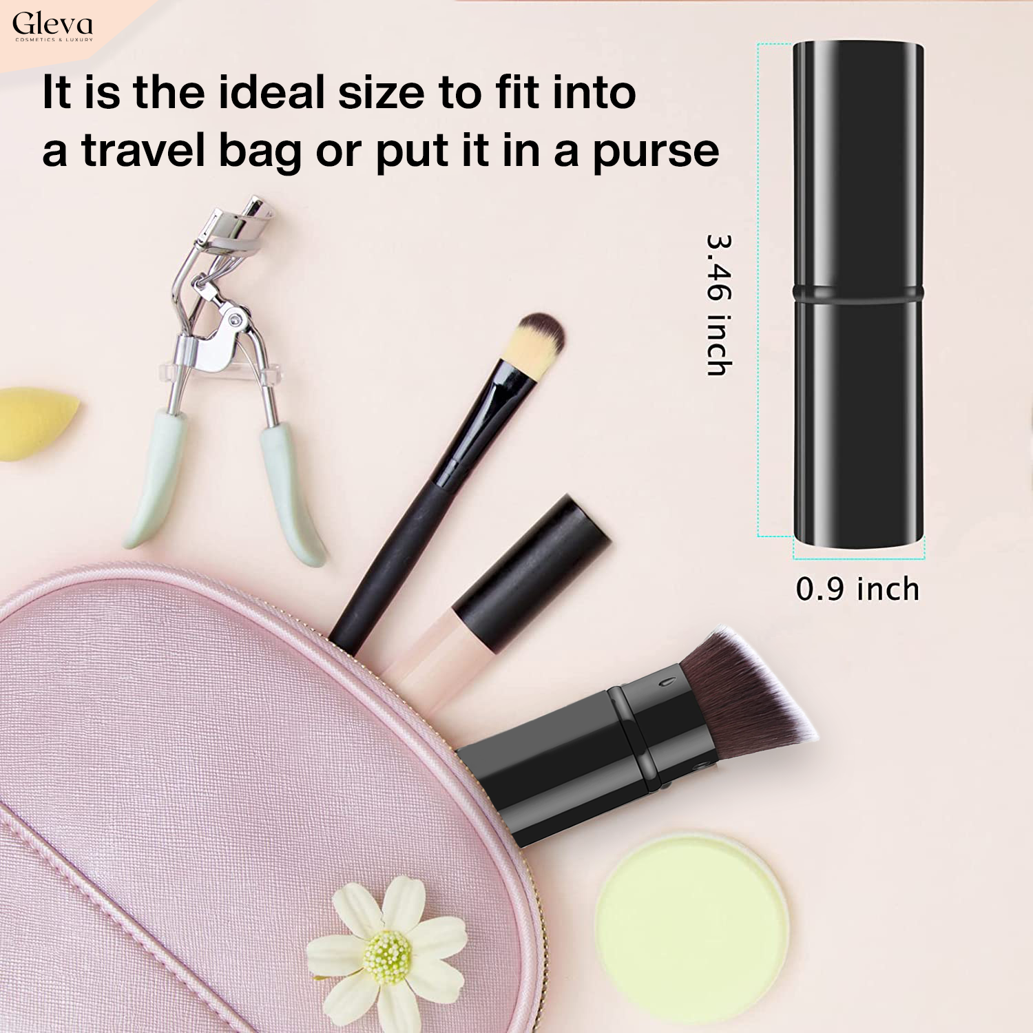 Angled Retractable Kabuki Brush