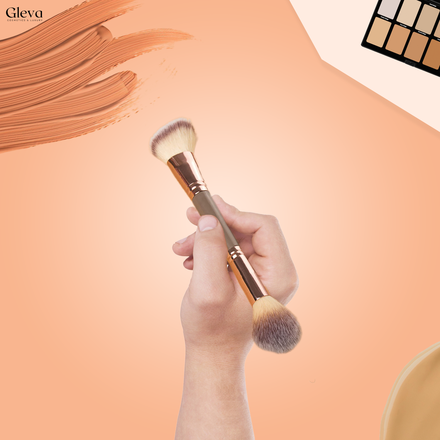 Dual-ended Countour Powder Brush