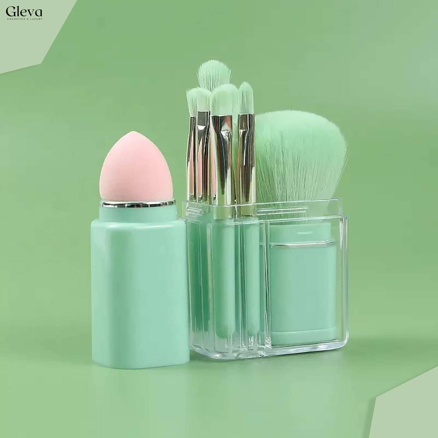 Plastic Box Make up Brush Set