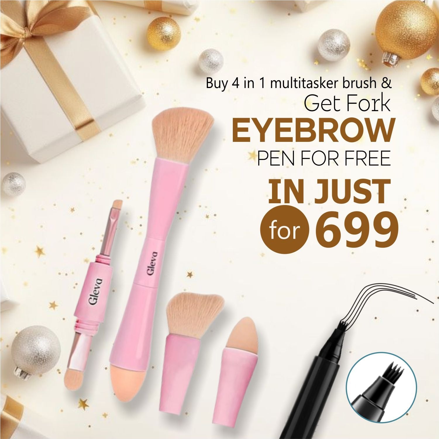 B1G1 FREE || 4 in 1 multitasker brush + Micro Fark Eyebrow pen free