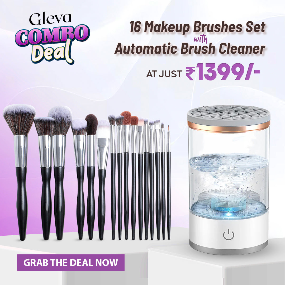 Automatic Makeup Brush Cleaner + 16 Pieces Makeup Brush Set