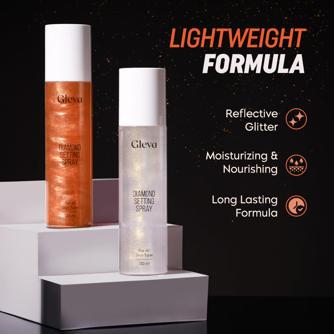 Combo Of Diamond Setting Spray+Waterproof Liquid Eyeliner