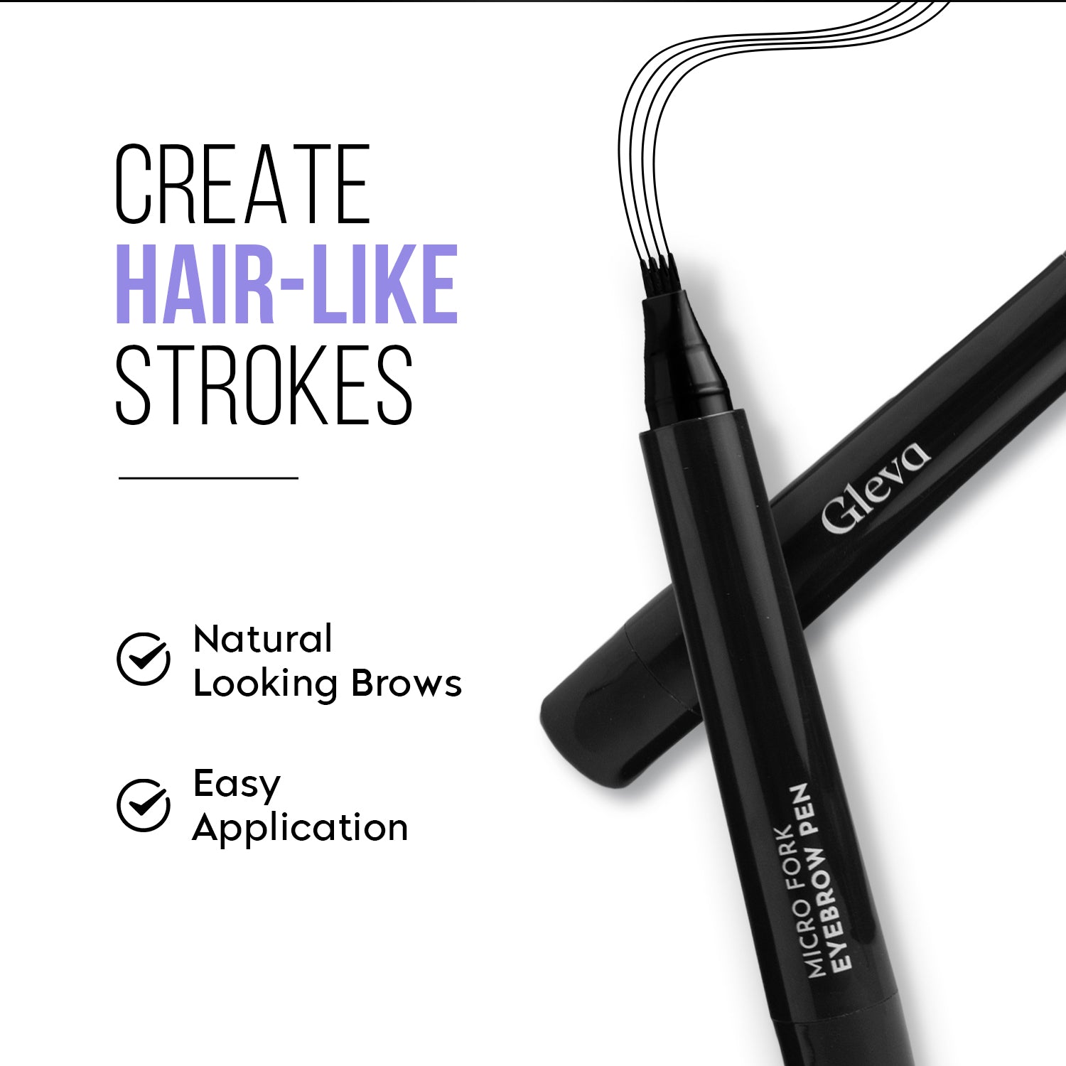 Micro Fork Eyebrow Pen + Free (Compact Gel Eyeliner)