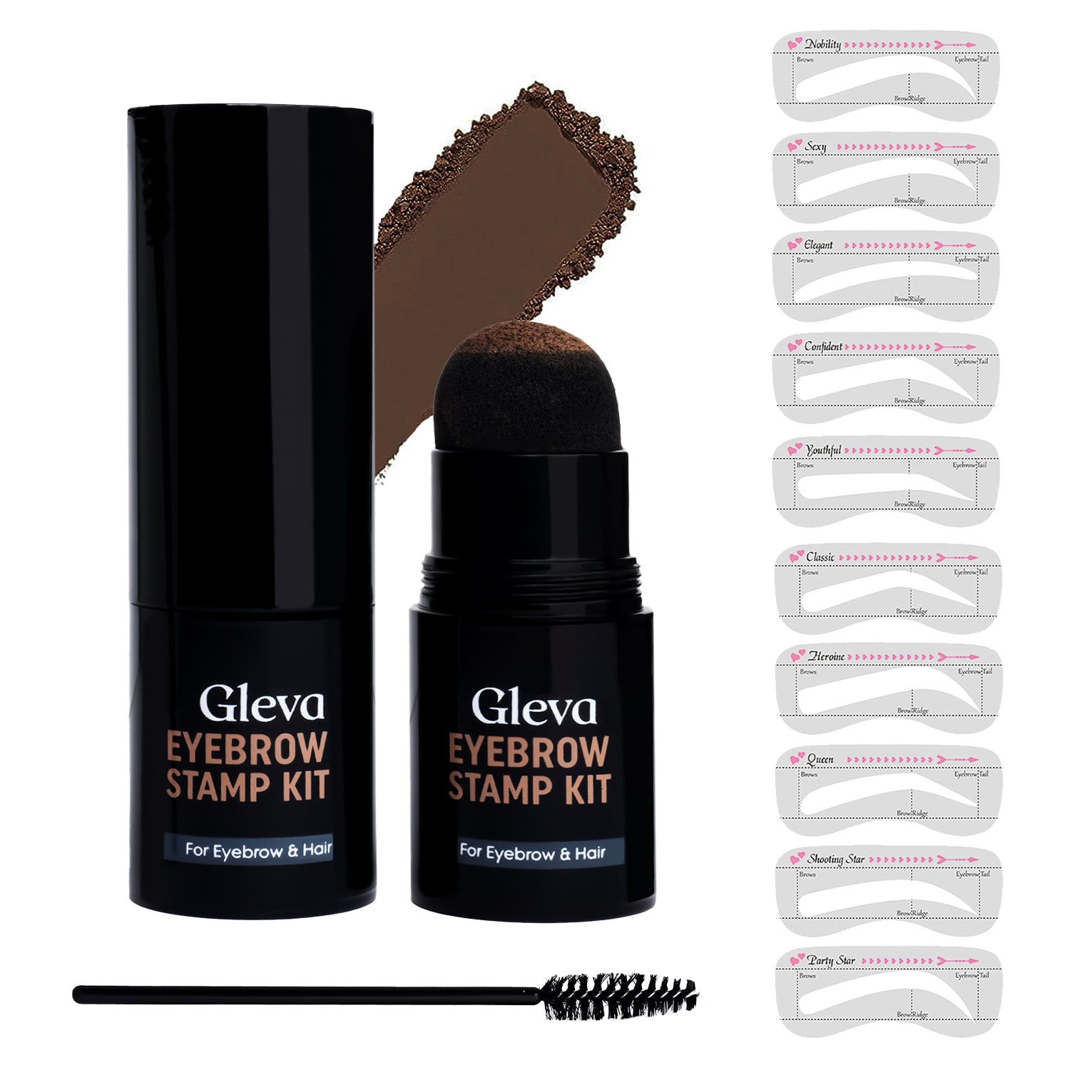 Gleva Eyebrow Stamp + (Free Lash Tweezer)