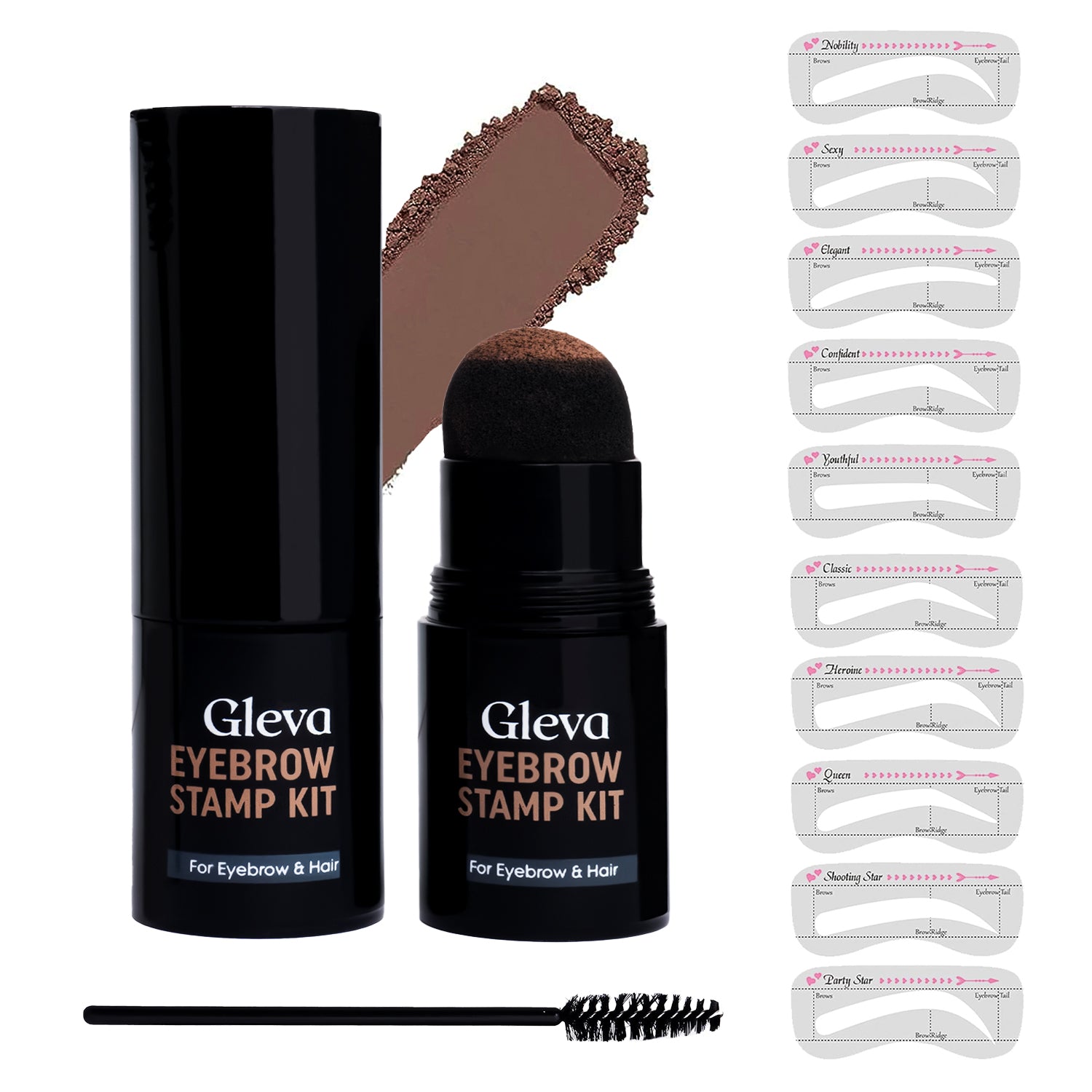 Gleva Eyebrow Stamp + (Free Lash Tweezer)