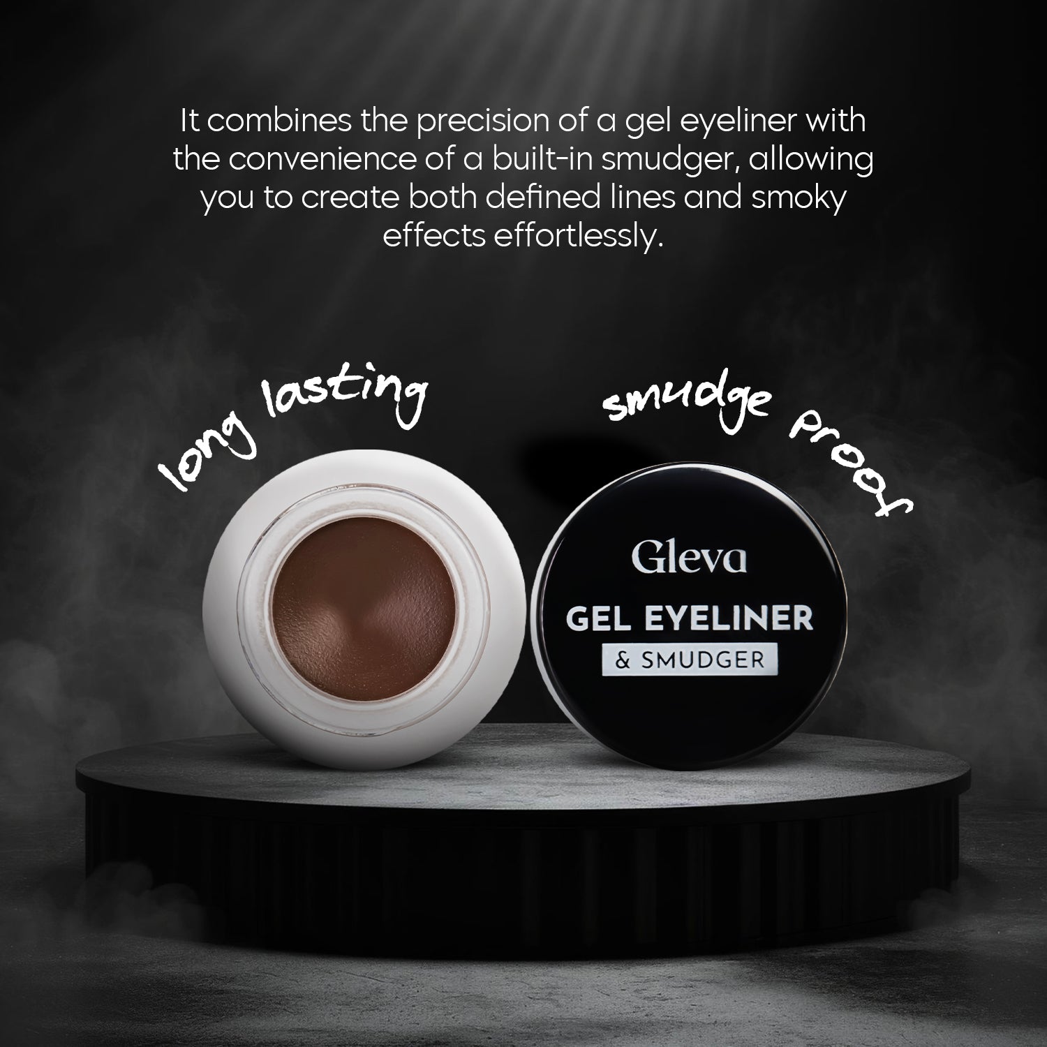 Compact Gel Eyeliner + (Free Eye Brushes Set)