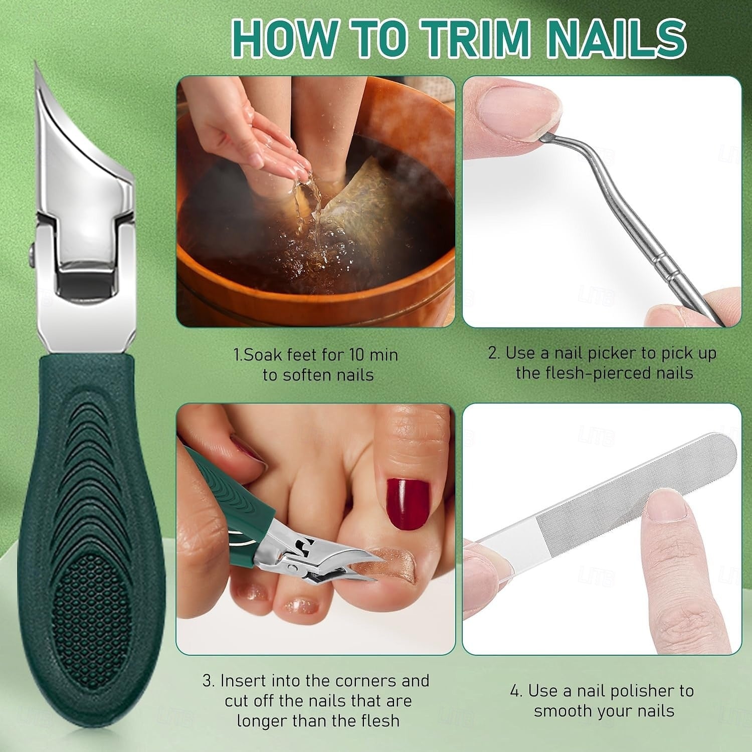 Eagle Beak Nail Clipper Set (With Filer and Nail Remover)