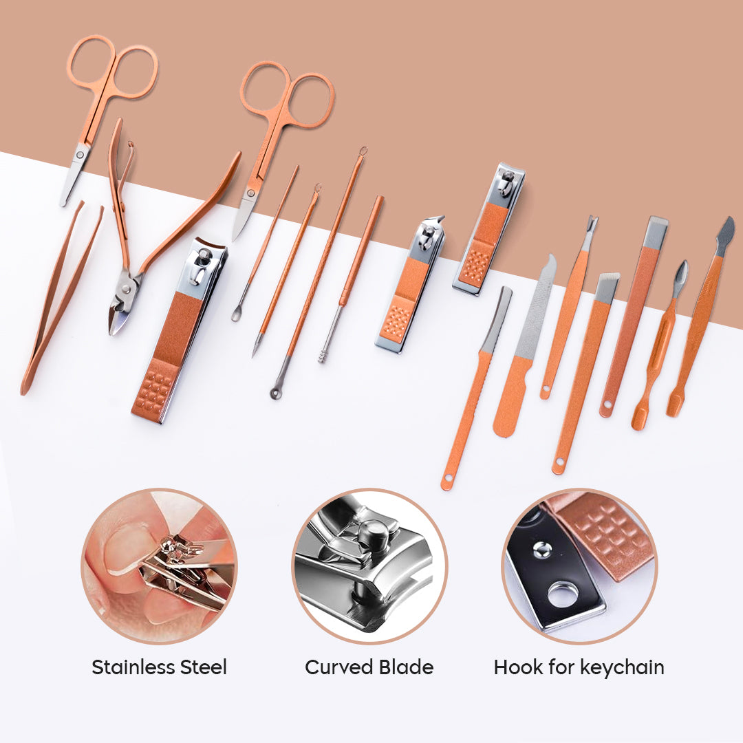 18 Pcs Manicure & Pedicure Kit