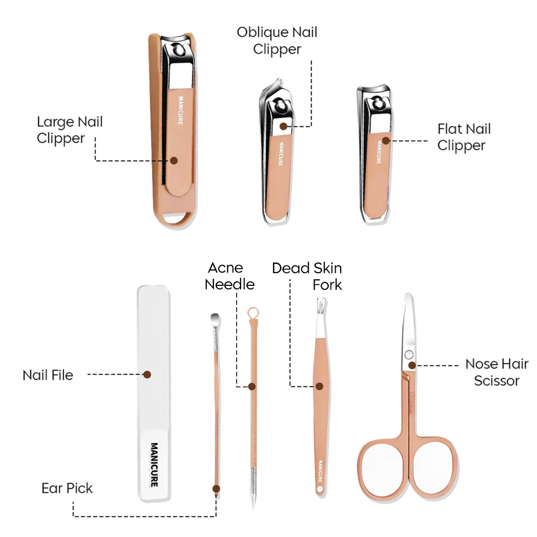 Portable Nail Clipper Set (8 Pieces)