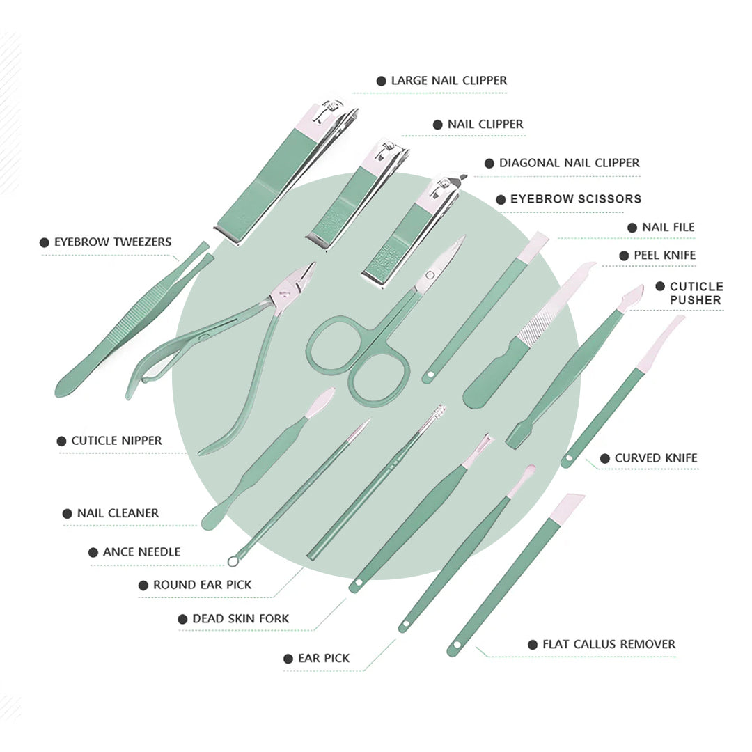 Nail Clipper Set (16 Pcs)