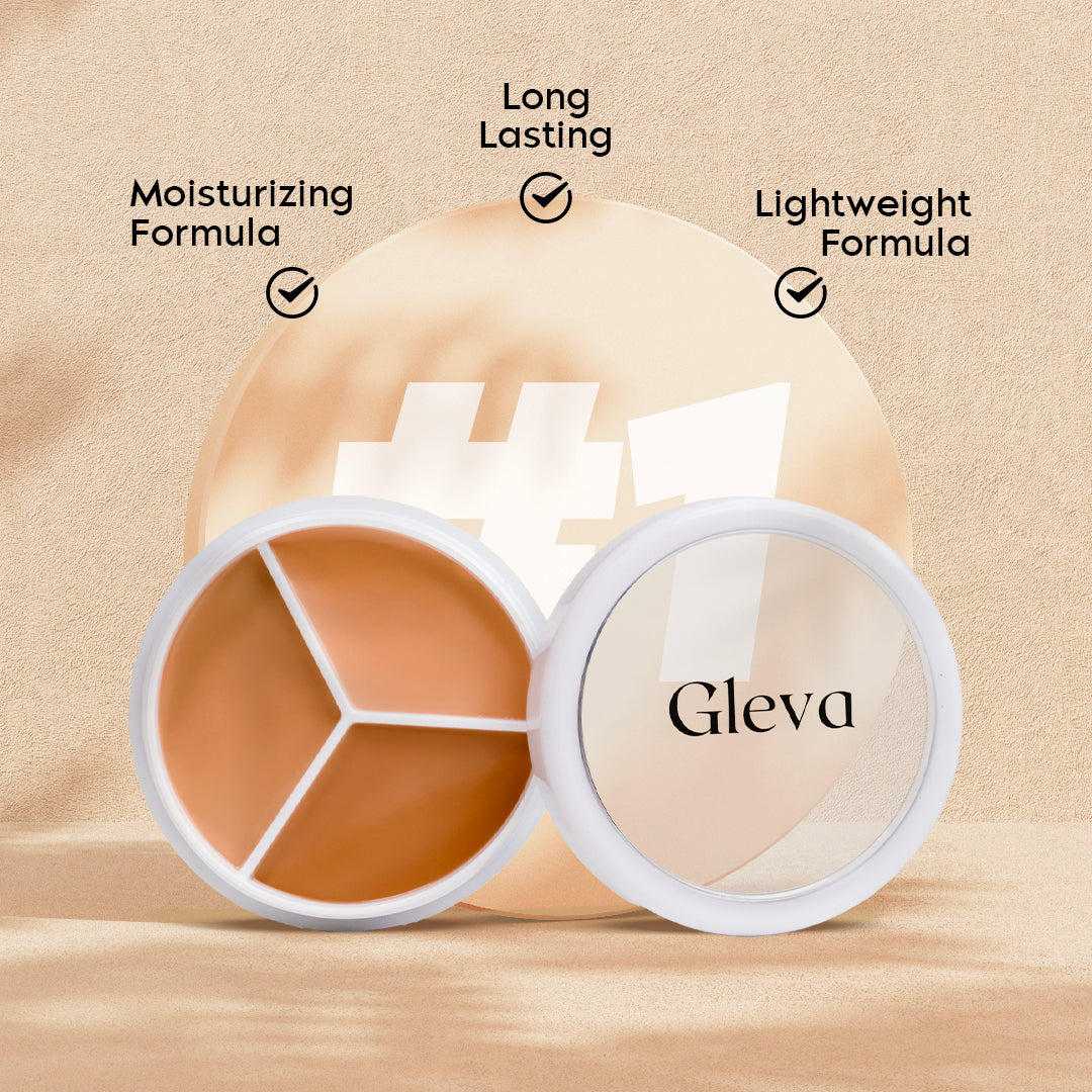 Tri-color Concealer (Free Makeup Puff)