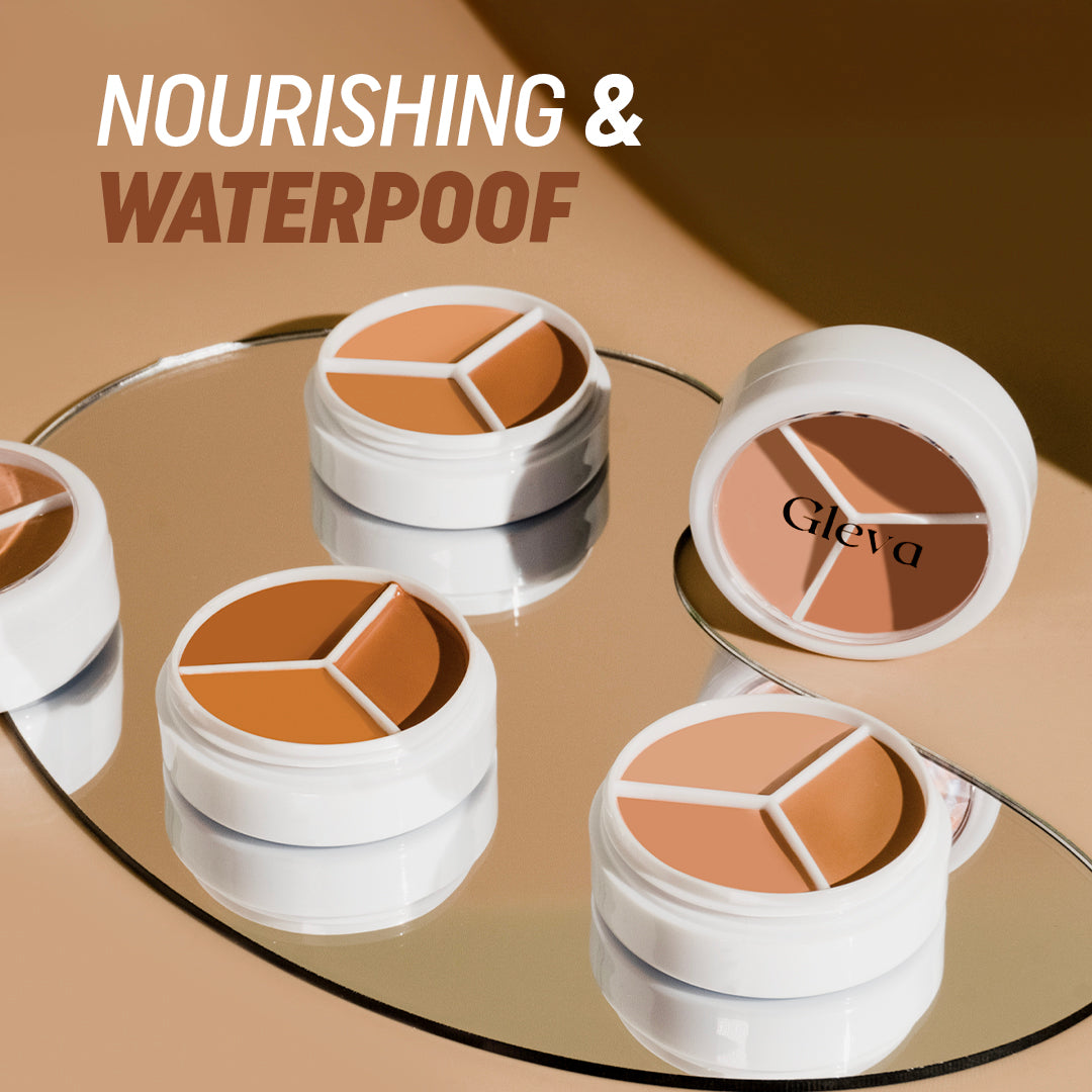 Tri-color Concealer (Free Makeup Puff)