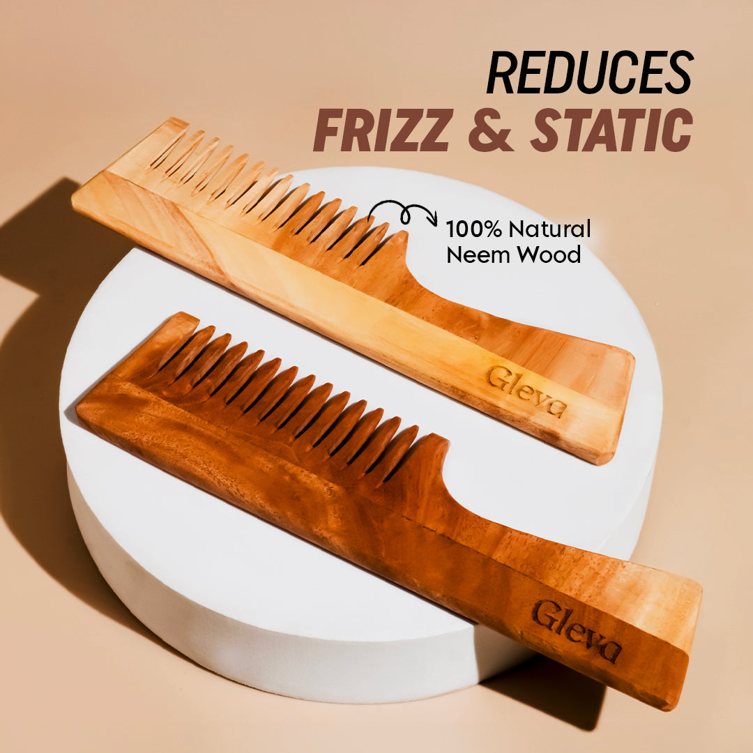 Neem Wood Handle Hair Comb