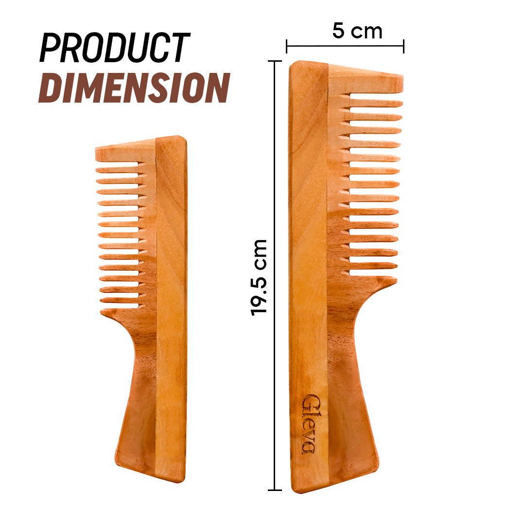 Neem Wood Handle Hair Comb