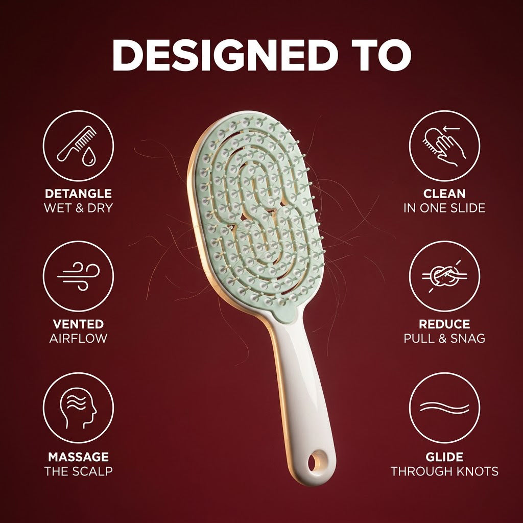 Self Cleaning Brush with Removable Lid or Cap