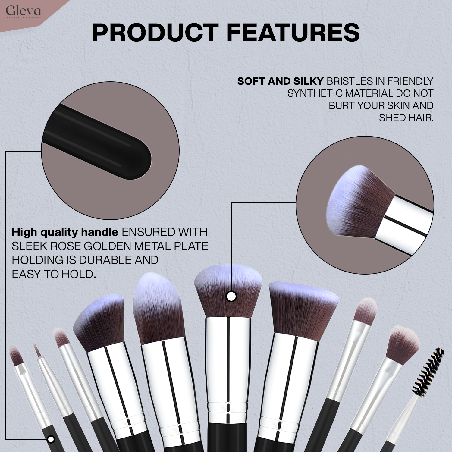 14 Pcs Synthetic Brush Set