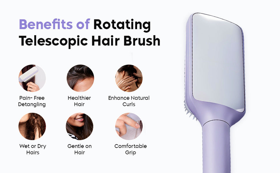 Telescopic Self-Cleaning Hair Brush, detail 4