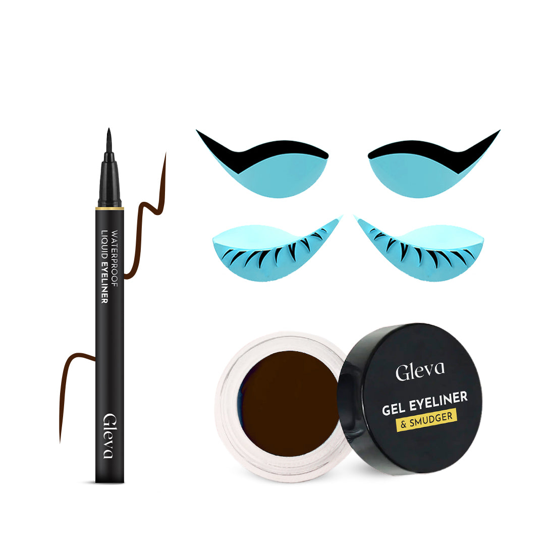 Silicone Eyelash Stamp + Waterproof Eyeliner + Gel Eyeliner